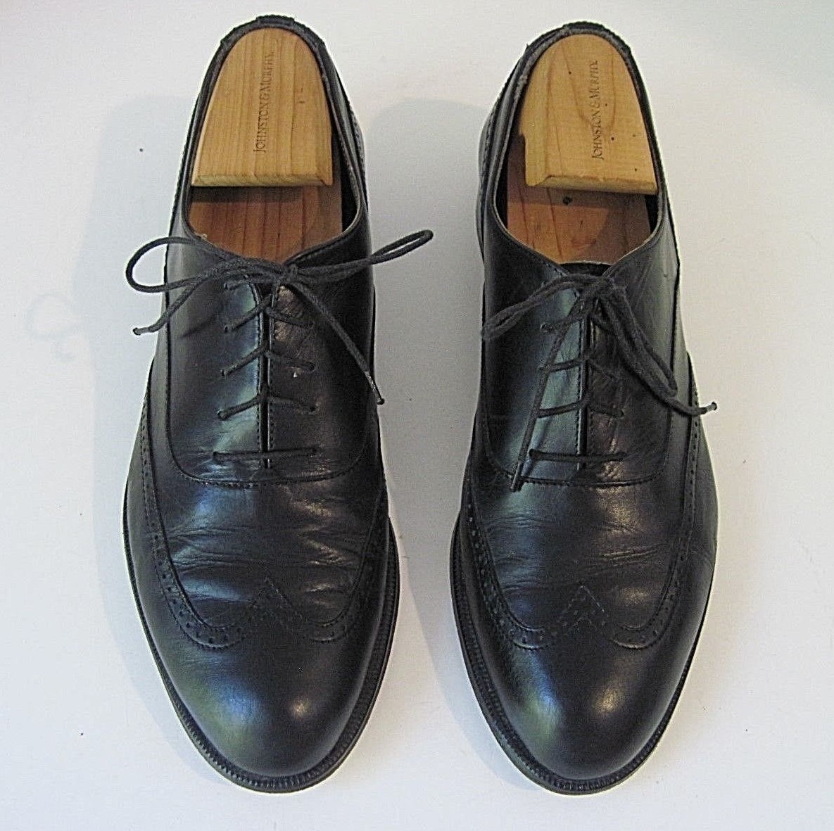 VITO RUFOLO Black Leather Wing Tip Oxfords Mens Size 8.5 M Italy Vito Rufolo Black Leather Wing Tip Oxfords Mens Size 8.5 M  main image 4