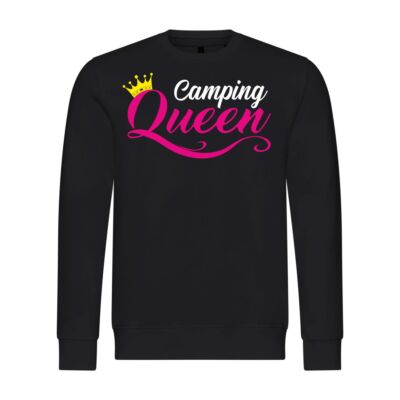 Mens Sweatshirt Jumper Camping Queen