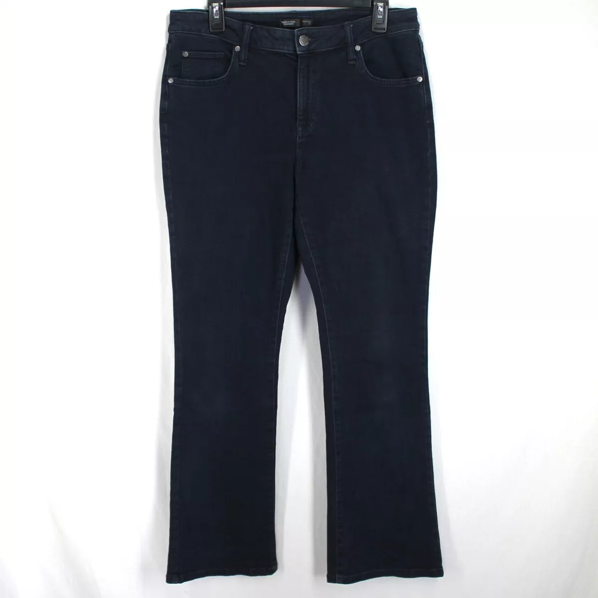 Simply Vera Wang Bootcut Jeans Womens Size 12 Dark Wash Blue Stretch Denim