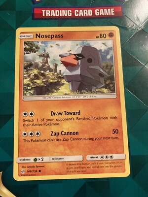 Pokémon TCG Nosepass Sun & Moon - Cosmic Eclipse 106/236 Regular Common-NM
