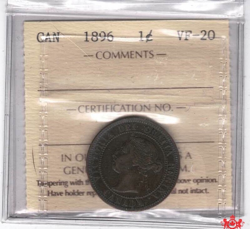 1896 Canada 1 Cent - ICCS VF20 - UB 656 | eBay