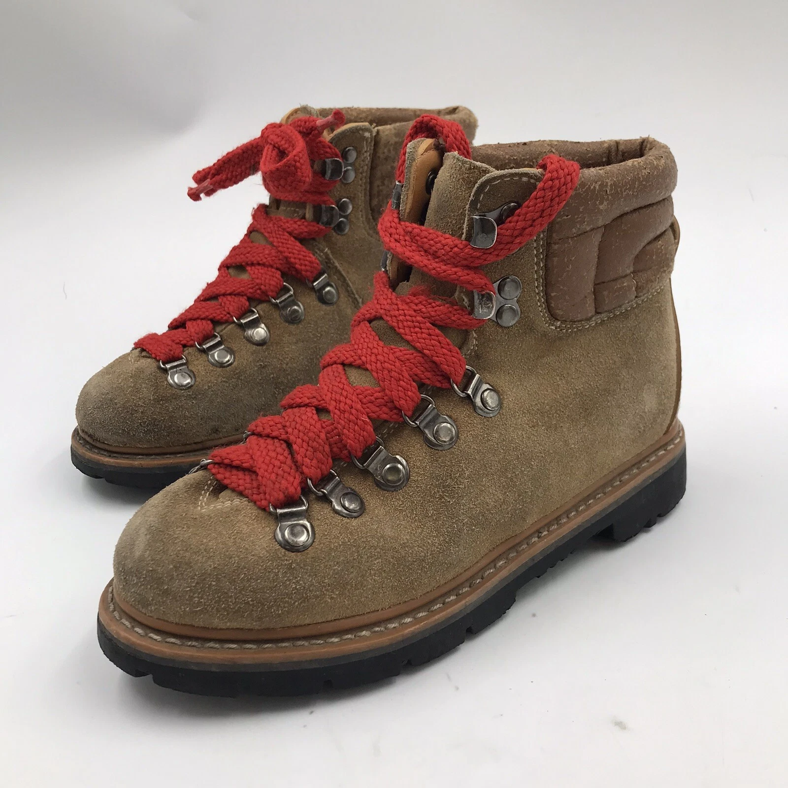 Madalena Mountaineer Brown Leather Ankle Boots Women's Size 6 Hiking Camping