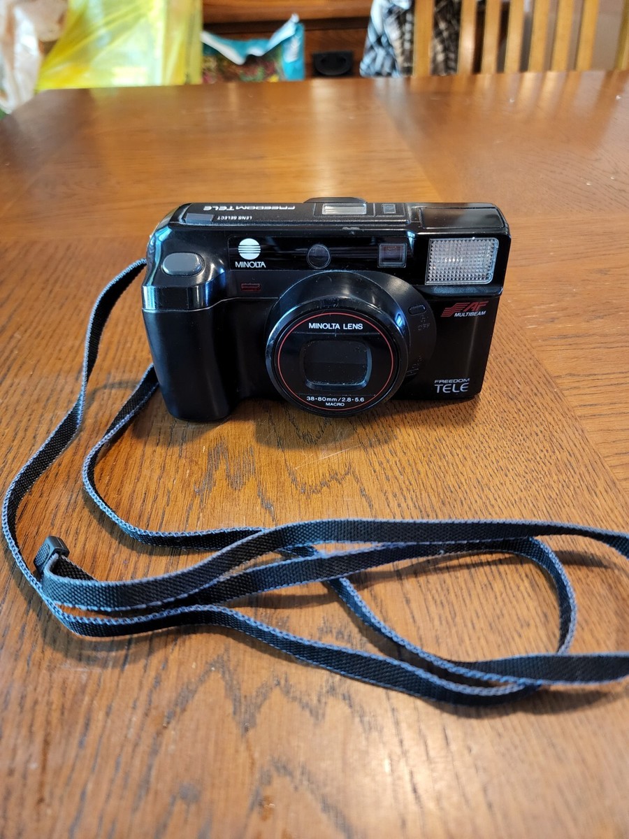 Minolta Freedom Tele Point Shoot 35mm Film Camera 38-80mm Untested