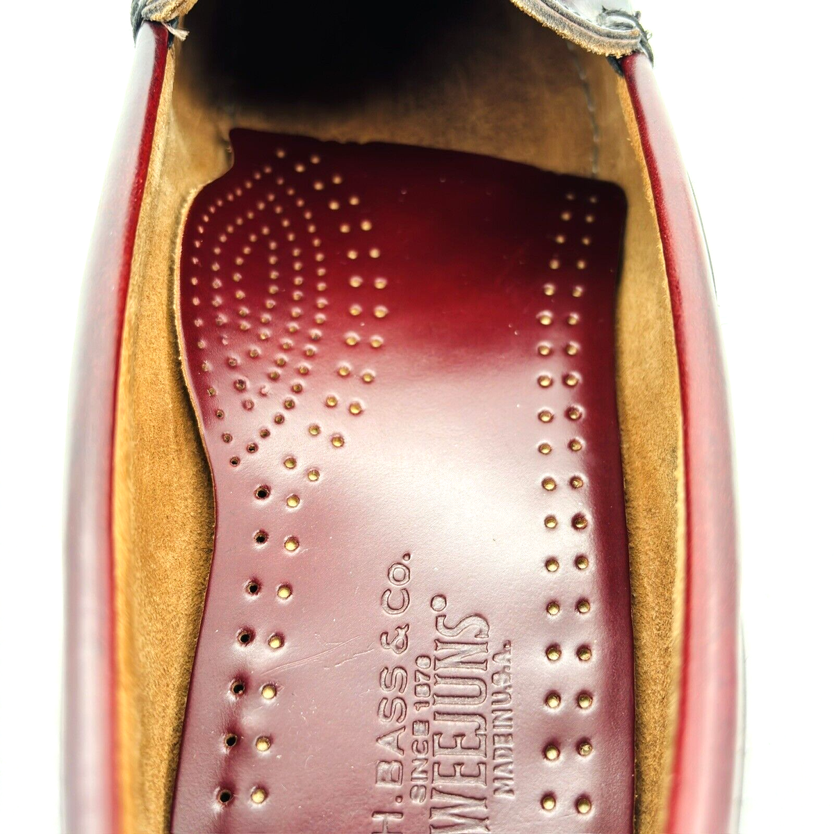 USA Made Mens 10.5 D GH Bass Weejuns Burgundy Leather Tassel  display picture 2