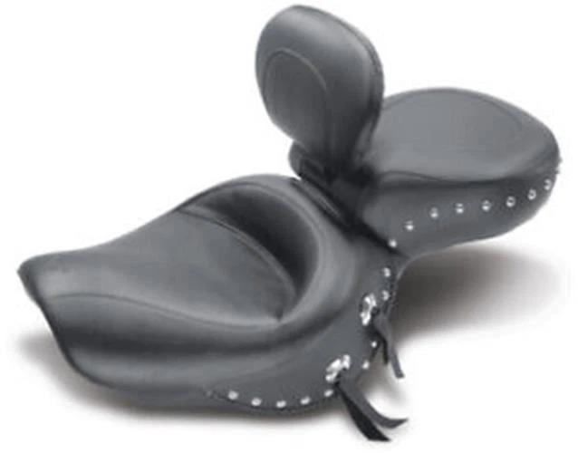 Mustang Studded Wide Touring Seat with Driver Backrest Brand NEW Made In The USA - Изображение 2 из 2
