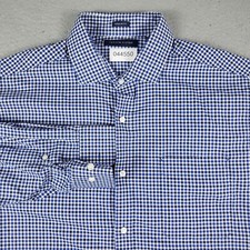Tommy Hilfiger Shirt Mens XL Blue Check Casual Button Up Long Sleeve