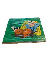 Vintage Playskool Wooden Wood Tray Puzzle Little Boy Blue Nursery Rhyme COMPLETE