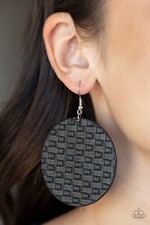 WEAVE Me Out Of It - Black Paparazzi Jewelry/Accessories Earrings