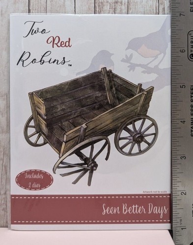 Two Red Robins Metal Die Card Making Antique Vintage Farm Tools Fences Stumps - Picture 25 of 38