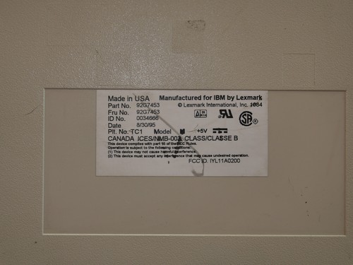 IBM Model-M Mechanical Keyboard, PN: 92G7453 , Manufactured 08/30/95 Tested - Photo 6/9