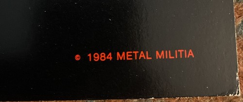 Metallica 1984 Metal Militia Folders, Original Bands Members Printed Signatures - Picture 4 of 9