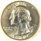 1952-P George Washington Quarter 90% Silver BU From Original Rolls Blast White