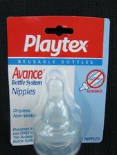 PLAYTEX NIPPLES - AVANCE BOTTLE SYSTEM - 2-PACK BONUS