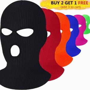 Men Women Face Mask Winter Warm Ski Cap 3Hole Balaclava Beanie Hat Hood Tactical - Click1Get2 Offers