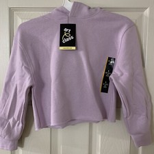 Art Class Kids' Fleece Raw Edge Hoodie Lavender Girls Size-XS New without tags