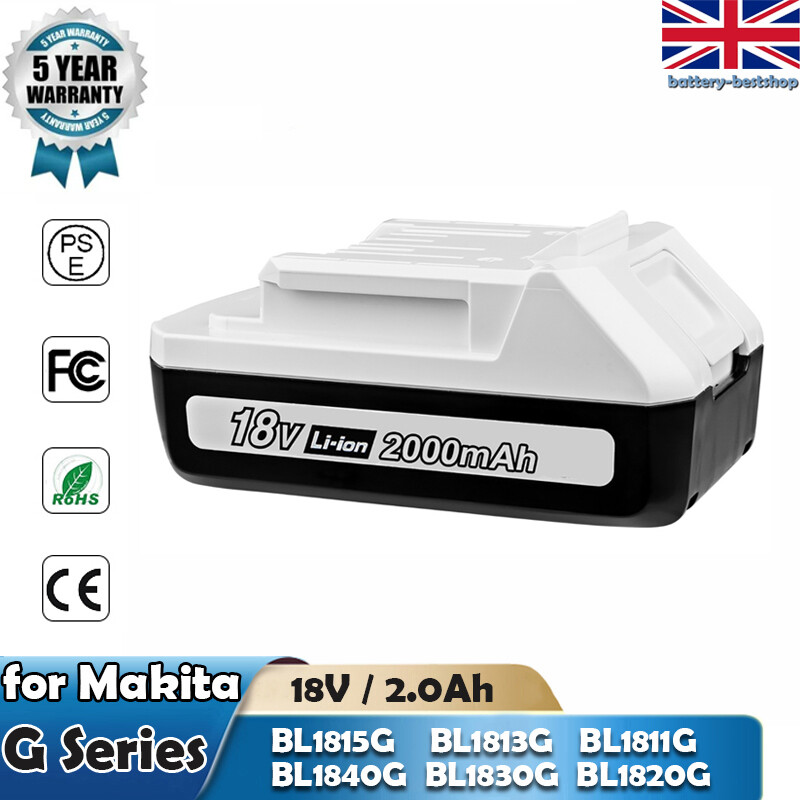 18V 5.0Ah Replacement Battery For Makita Li-Ion G-Series – Fits BL1820G, BL1815G, BL1813G – 5 Year Warranty