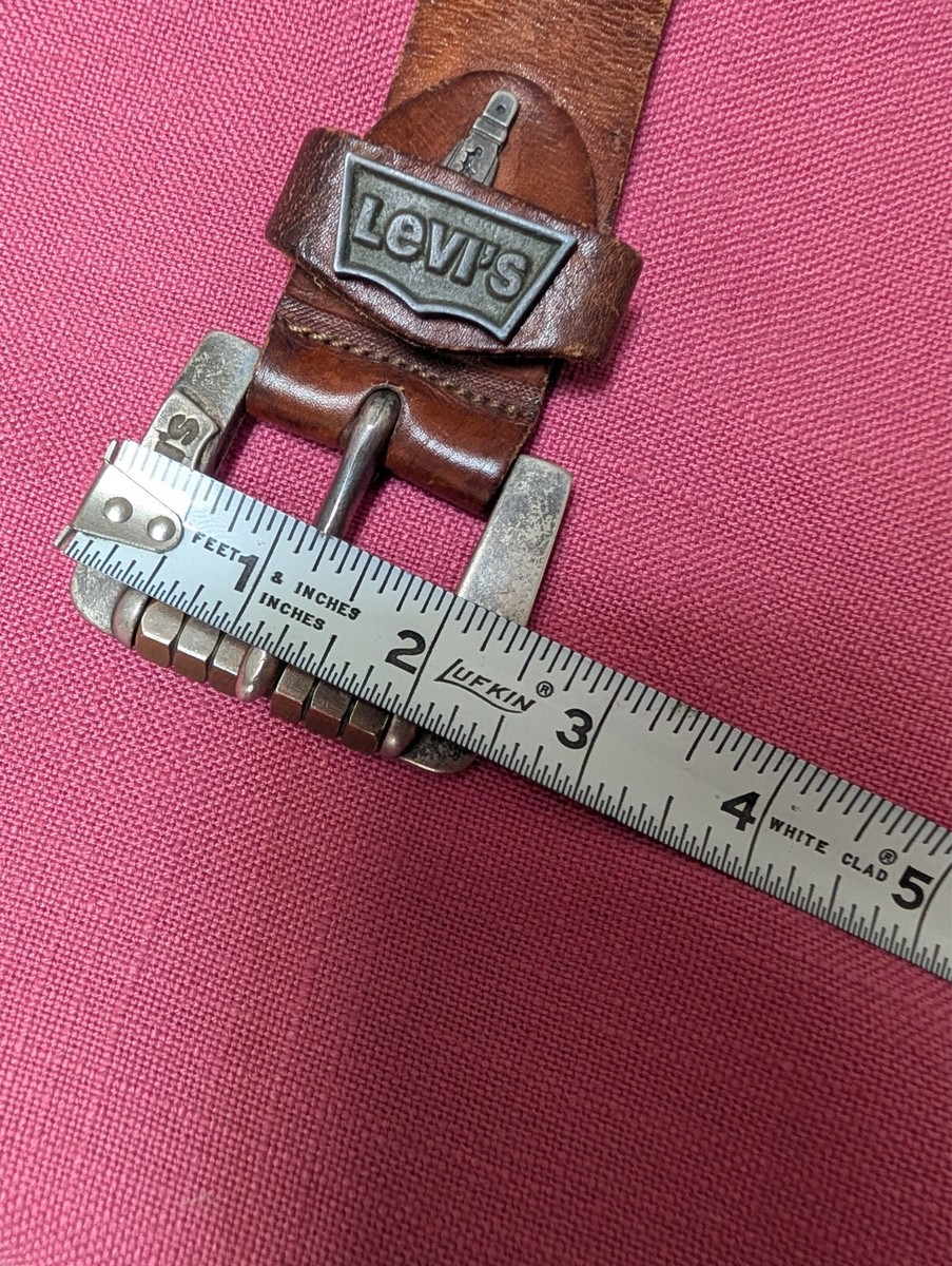 LVC LEVIS VINTAGE CLOTHING レザーベルト イタリア製 LEVI'S Designer VINTAGE CLOTHING (LVC) 70's Leather Belt 36-40