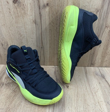 PUMA Court Rider Sneaker Shoes Mens Size 9 Black Lime Green Alert 195064-03