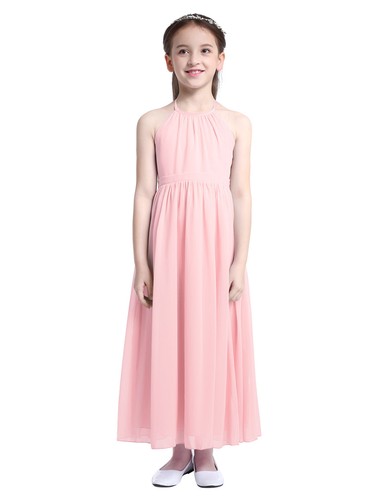 Flower Girls Dress Kid Princess Wedding Pageant Bridesmaid Porm Gown Long Maxi - Picture 53 of 65