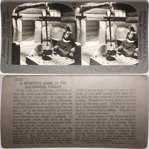 Keystone Stereoview Home in Saetersdal Valley, Norway Rare 1200 Card Set #272 T1 - Picture 4 of 4