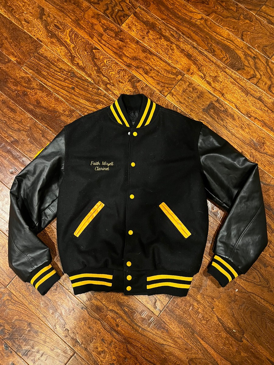 Holloway The Original Varsity Wool Jacket Men's S Blk & Gold Holloway The Original Varsity Wool Jacket Men's S Blk & Gold