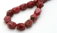 Semi Precious Rhodonite Faceted Nugget Beads 8MM LIMITED