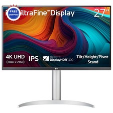 LG 27UP650K-W 27 inch Ultrafine 4K UHD Monitor Adjustable 3840 2160