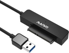 MAIWO SATA to USB Cable, 2.5 inch SSD/HDD 3.0 Adapter, Black