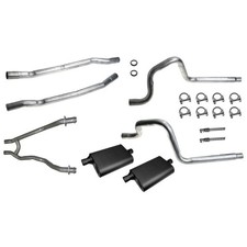 Dual Exhaust System 2 With Flowmaster Mufflers Mustang 260 289 302 1965-1970