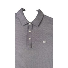 Travis Mathew Polo Shirt Small Lavender Gray Heather Short Sleeve Golf