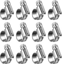 Non-Slip Stainless Steel Worm Gear Hose Clamps 5/16 to 1/2" 8-13Mm  SAE Size 4