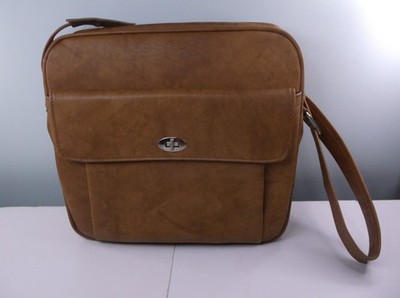 Vtg. Samsonite 1970s Profile Tan Travel Weekender Bag Carry On Shoulder Luggage