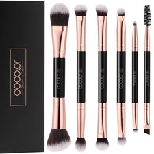 Docolor Double Sided Makeup Brushes, 6Pcs Ended Eyeshadow Brush 6 Pcs