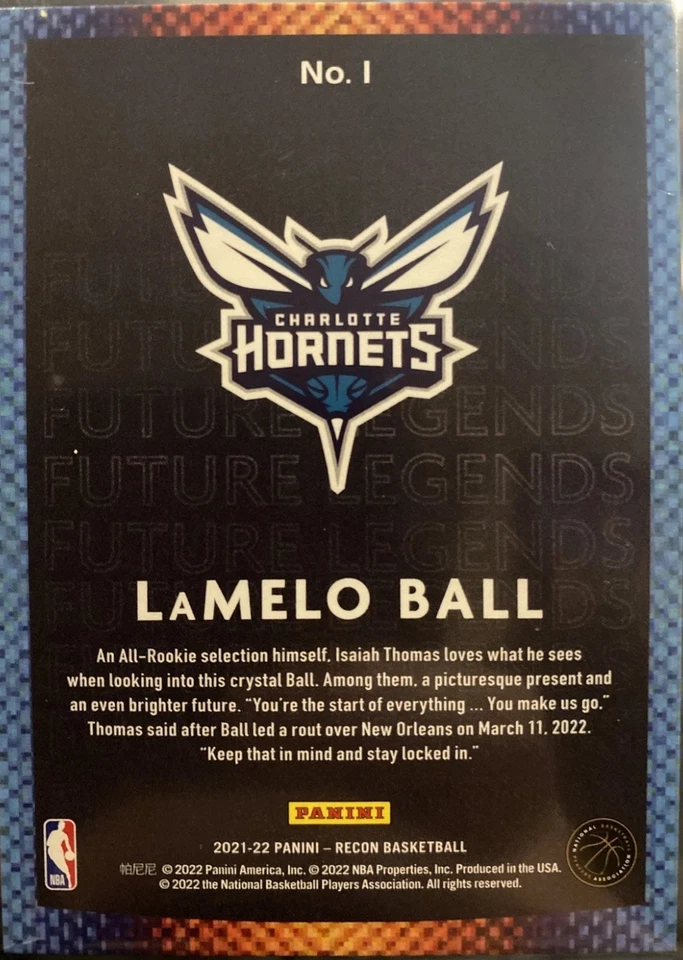 🏀 LaMelo Ball - 2021-22’ - NBA Panini - Recon - Future Legends - Image 2 of 2