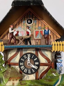 Waterwheel cuckoo clock