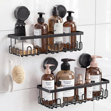 JOTPE Shower Caddy Suction Cup, No Drill Shower Shelves for Bath, 2 Pack  Showe