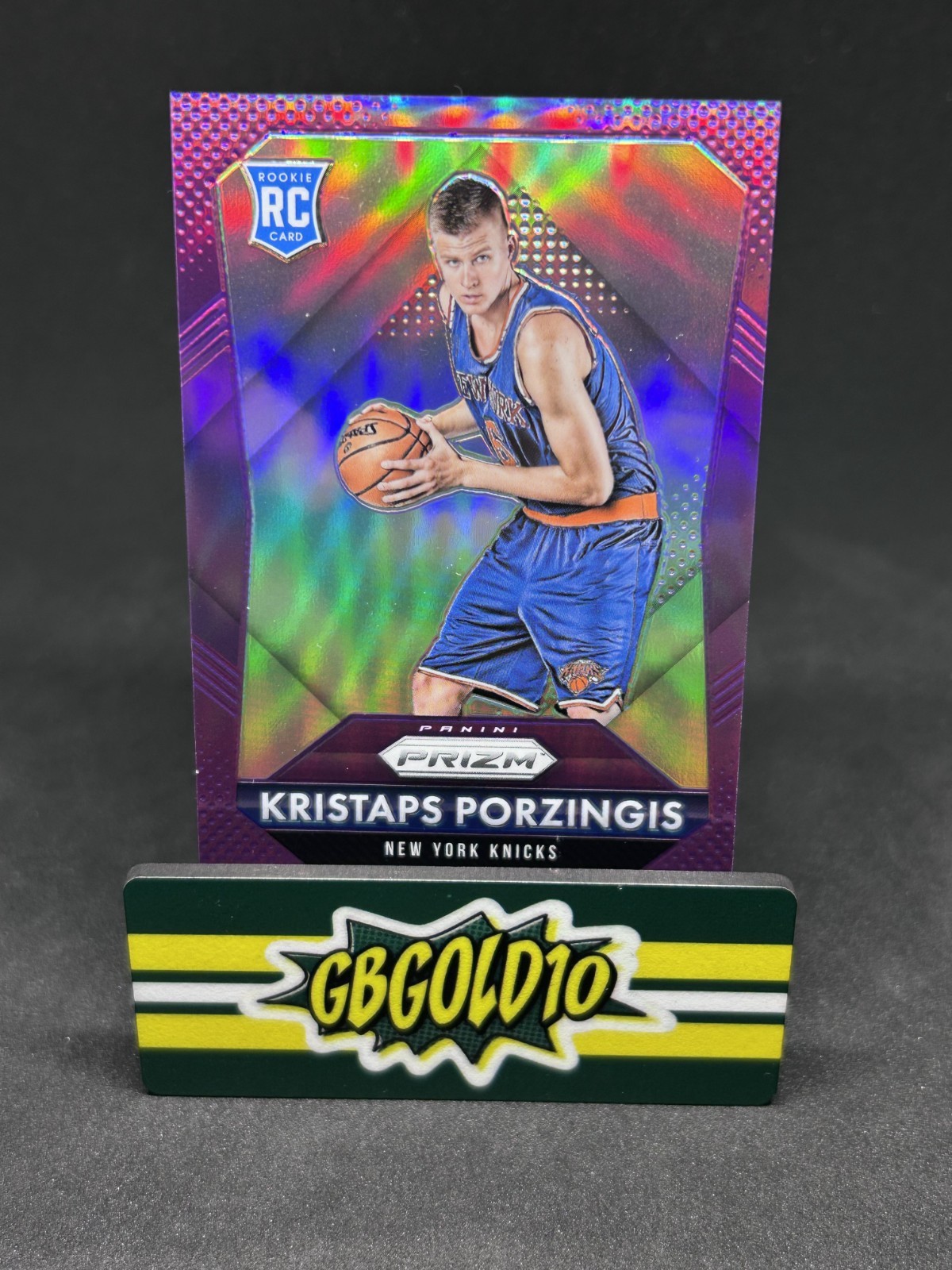 2015-16 Panini Prizm Kristaps Porzingis Purple Prizm /99 Rookie RC