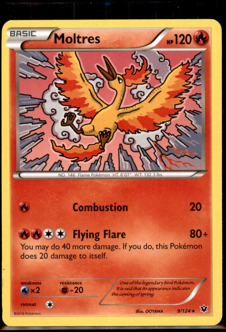 PokemonTCG - Moltres Rare XY - Fates Collide 9/124 LP