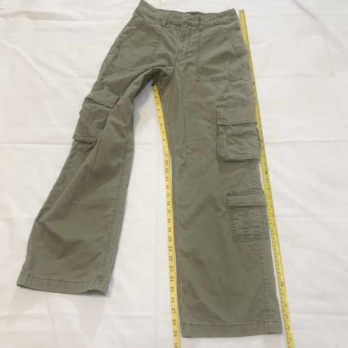 Abercrombie Fitch Damen 27 x 29,5 Größe 4 Cargohose ultrahoher Bund Baggy grün - Bild 6 von 9