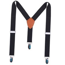 Suspenders for Boys Adjustable Elastic Y-Back Design with Strong Metal Clips