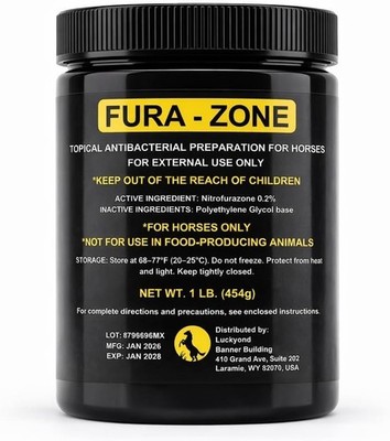 Equine Topical Care Ointment for Horses, Nitrofurazone, 1 lb