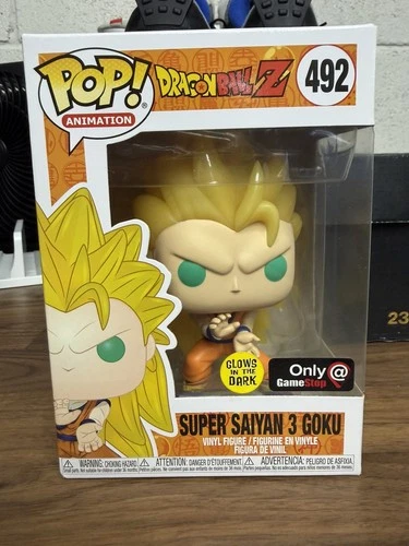 Funko POP! Dragon Ball Z Super Saiyan 3 Goku #492 Glow Gamestop Exclusive Anime