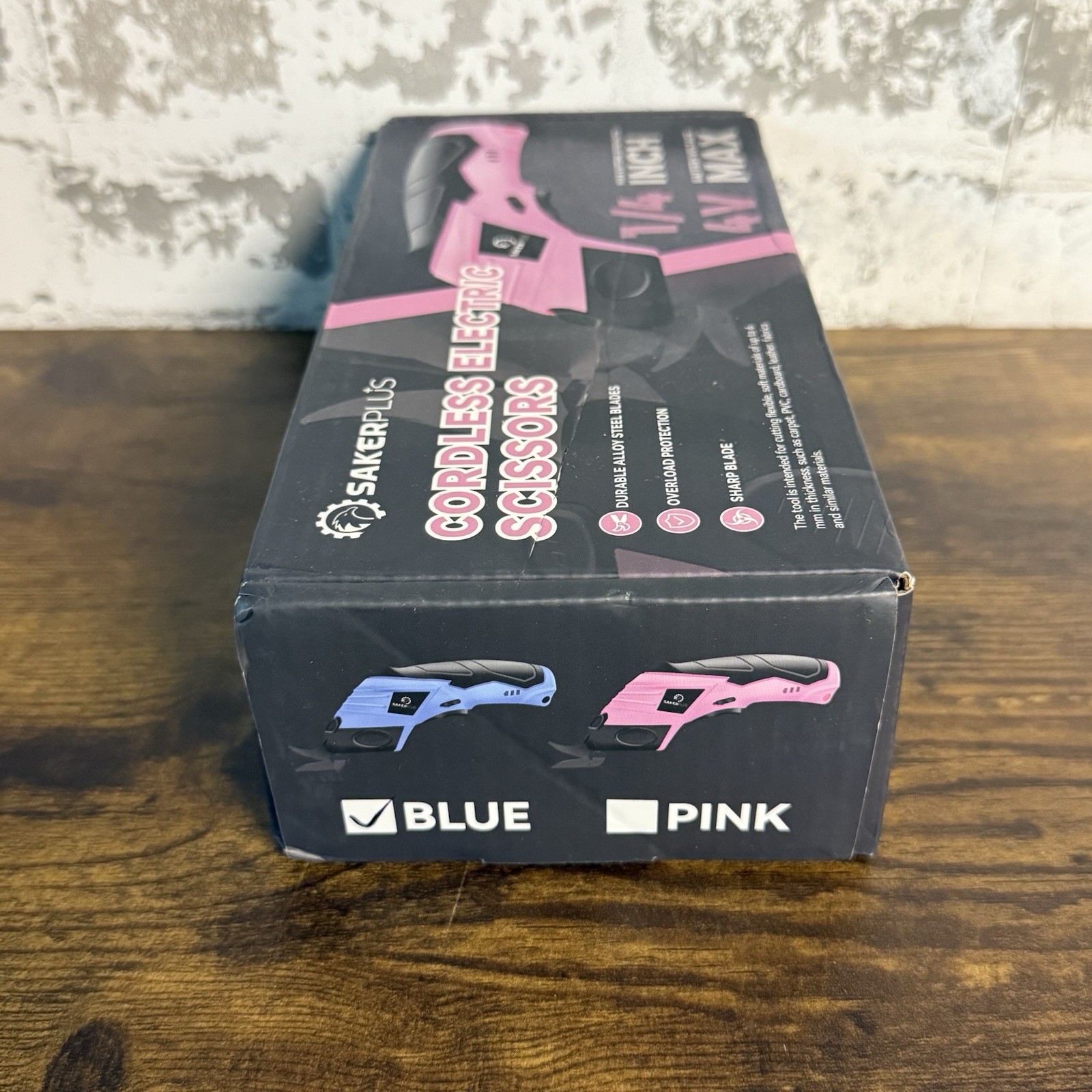 NEW - SAKER PLUS - Cordless Electric Scissors - 1/4 Inch - 4V - Blue