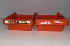 VINTAGE 80s Little Tikes Refrigerator Crisper Vegetable Drawers Bin Pretend Play