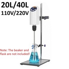 Digital Display Lab Electric 20L/40L Overhead Stirrer Lab Mixer Speed Adjustable