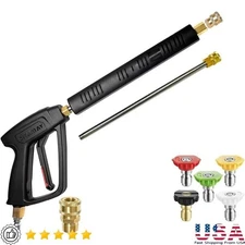 Pressure Washer Gun Wand 360 Swivel Stainless Steel Foam Cannon Car Washer New