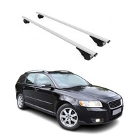 DachträGer GrundträGer FüR Volvo V50 2004-2012 75Kg Stahl Silber 2 Tlg