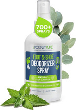 Natural Foot and Shoe Deodorizer Spray, Deodorant and Odor Eliminator for Smelly