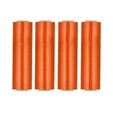 Cast Hand Stretch Wrap 18"x1500' 192 Rolls Tinted Orange Shrink Film Cling Roll