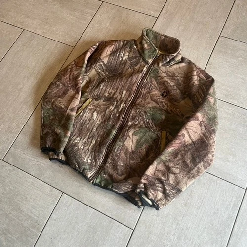 Vintage Stearns Camouflage Fleece Full Zip Jacket Polyester Large image 2